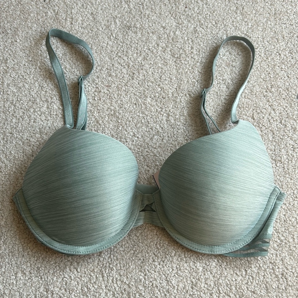 Victoria's Secret Perfect Shape push up bra, teal blue 32C